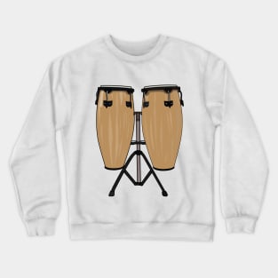 Bongo drum cartoon illustration Crewneck Sweatshirt